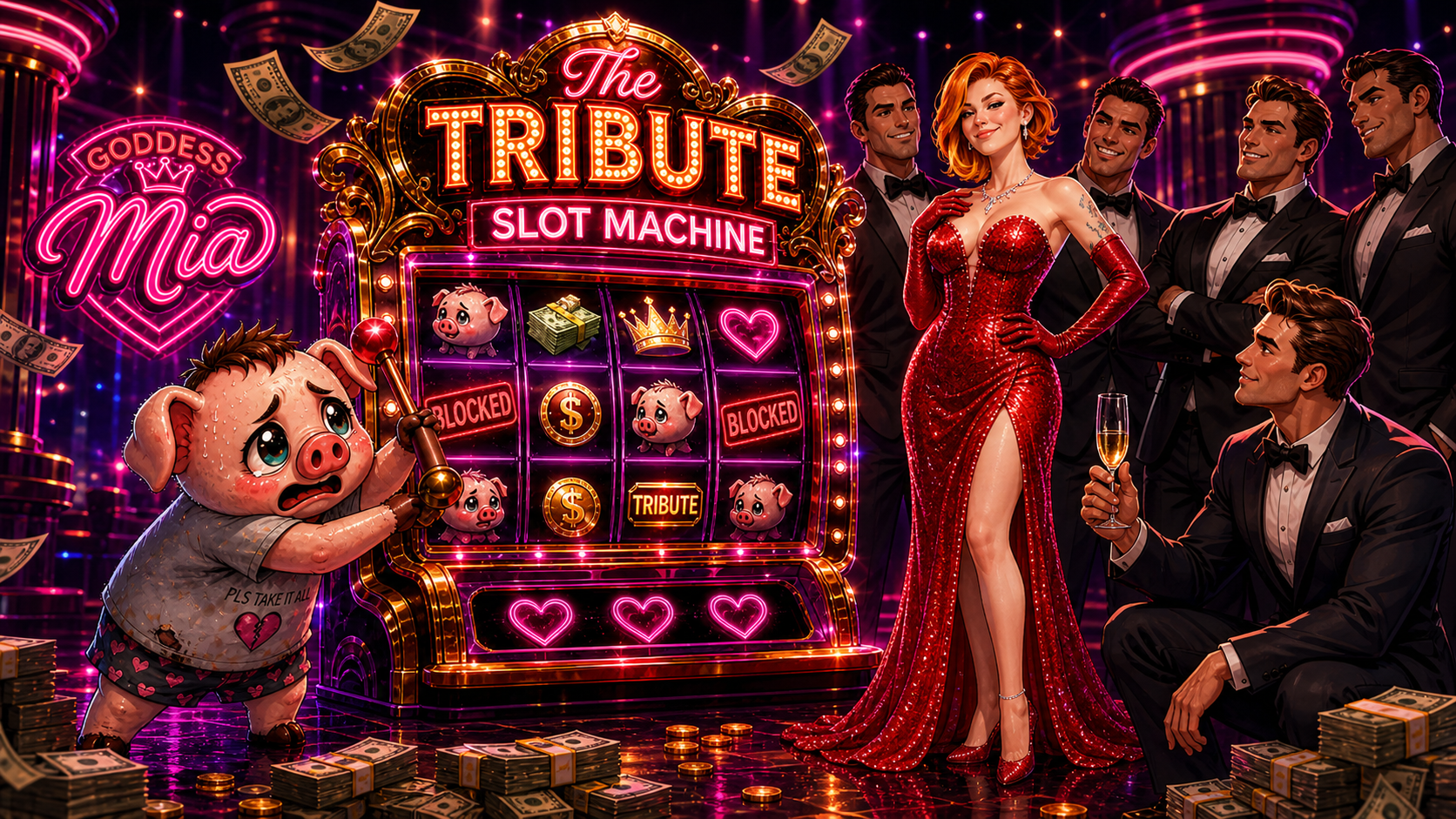 The Tribute Slot Machine coming soon findom game hero